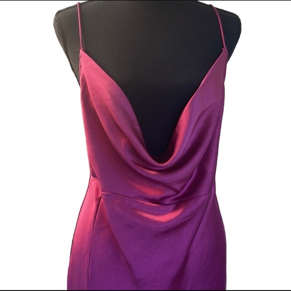 Princess Polly WALK THE LINE MAXI DRESS MAGENTA - Picture 5 of 9